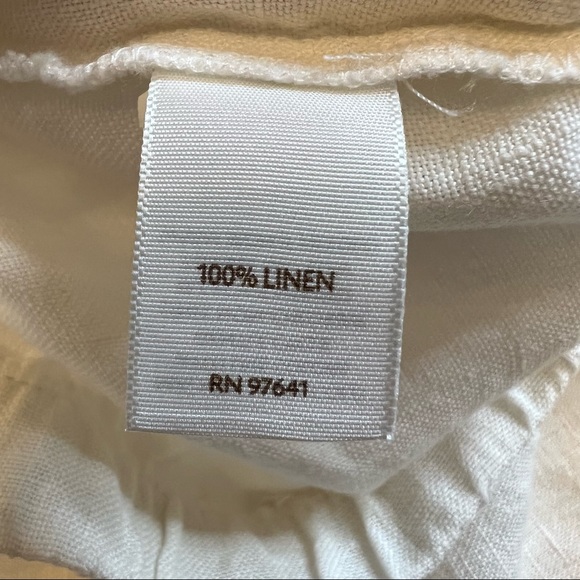 J. JILL White Linen Cropped Pants Size Large - Picture 14 of 15